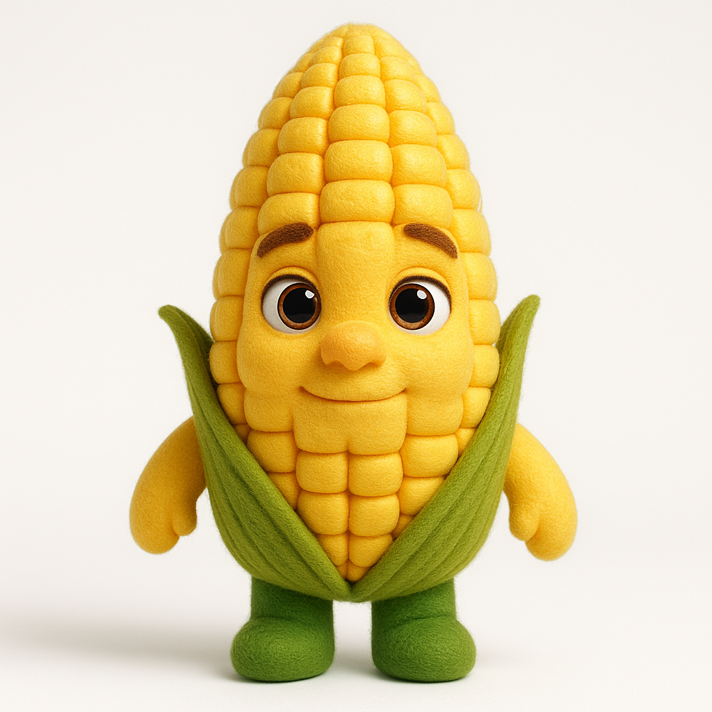 Corn puppet character